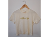 Remera corta de algodón talle L