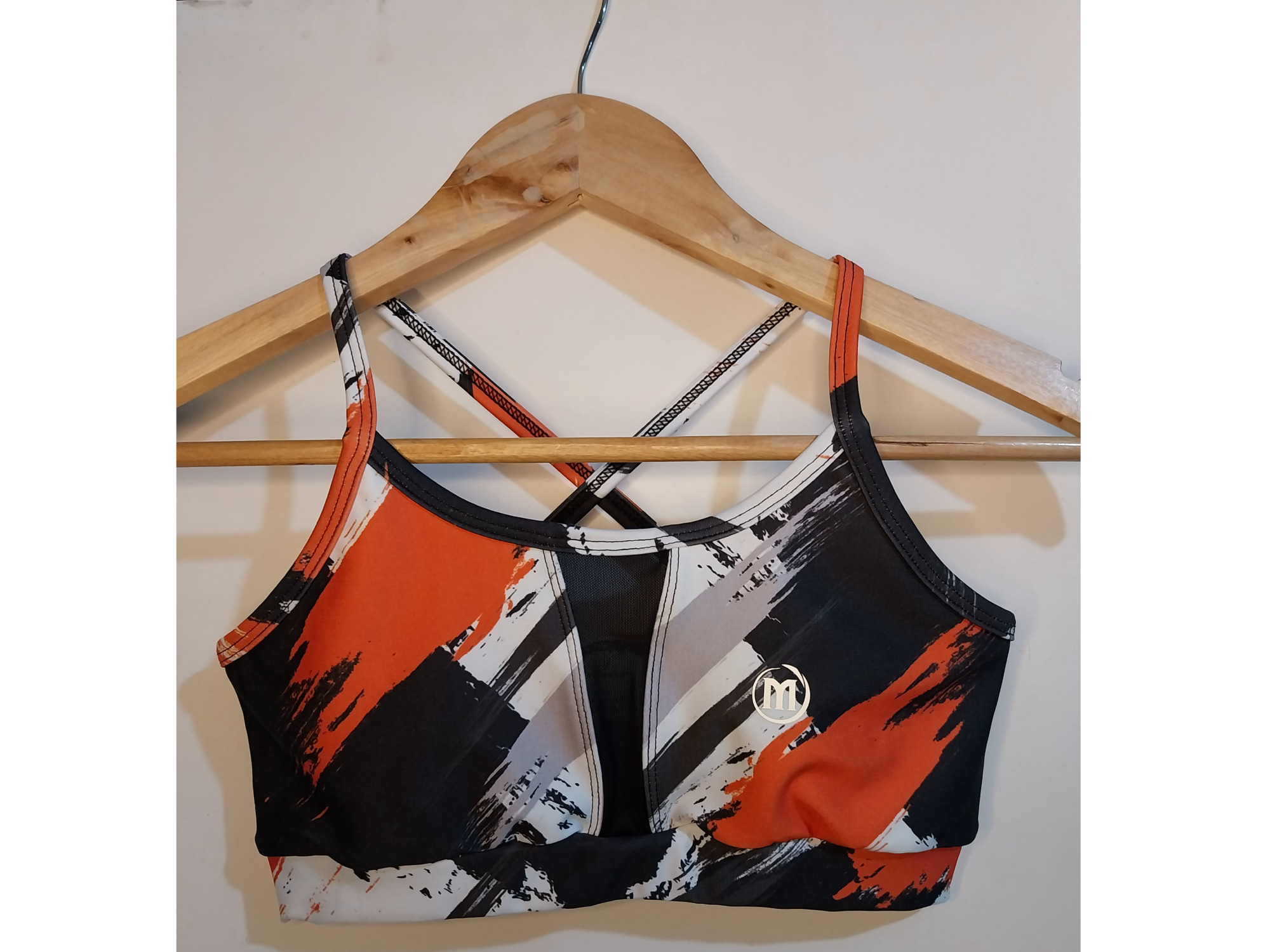 Top suplex estampado tiras cruzadas más detalle microred talle S
