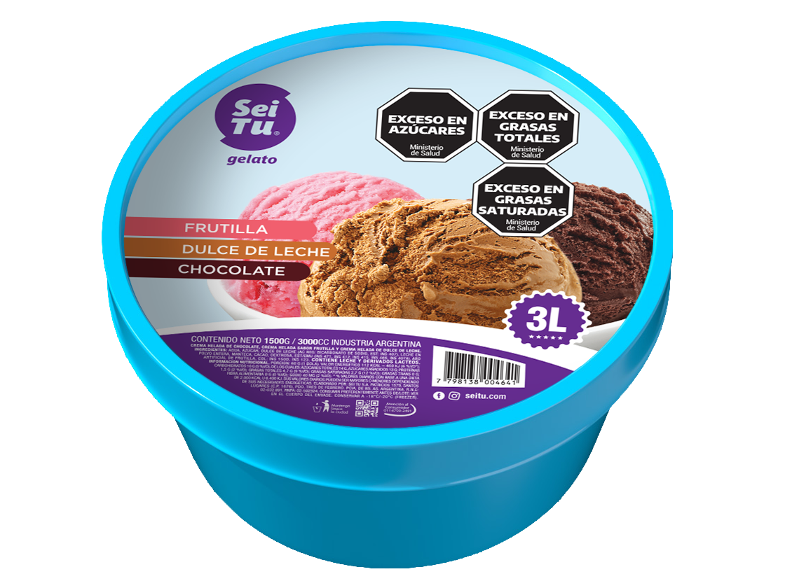 3L CHOCO - FRUT- DULCE DE LECHE