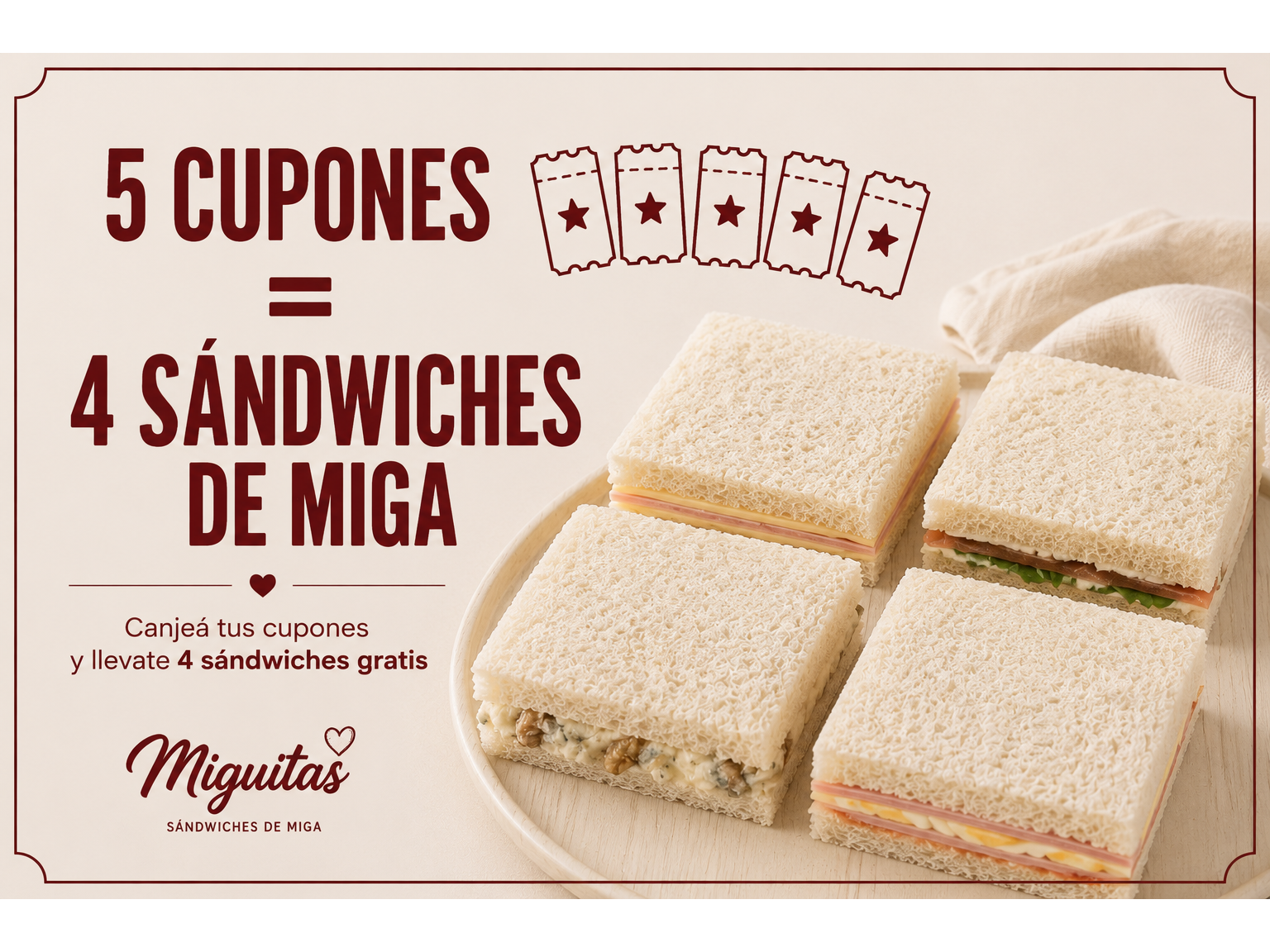 5 CUPONES