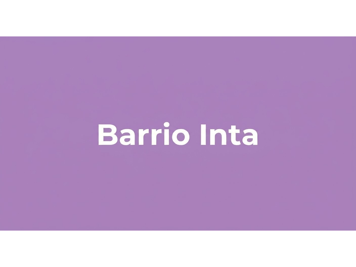 Barrio inta