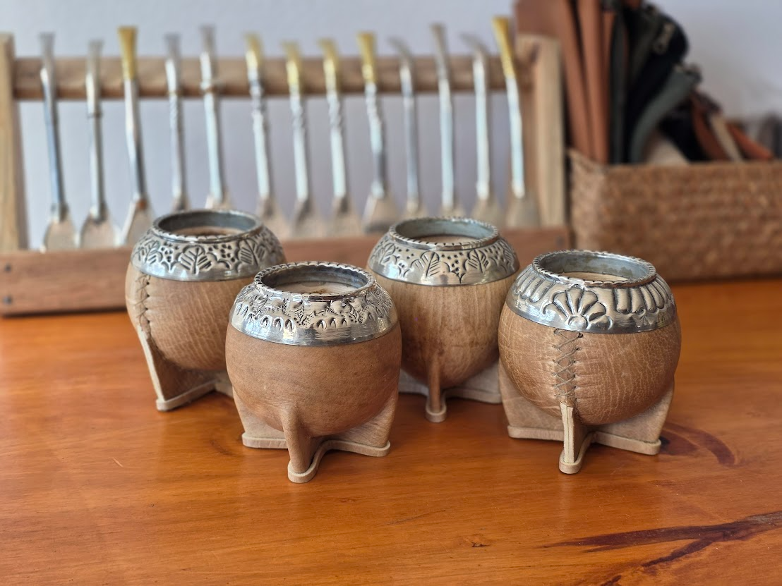 Mate torpedo joyero cuero crudo
