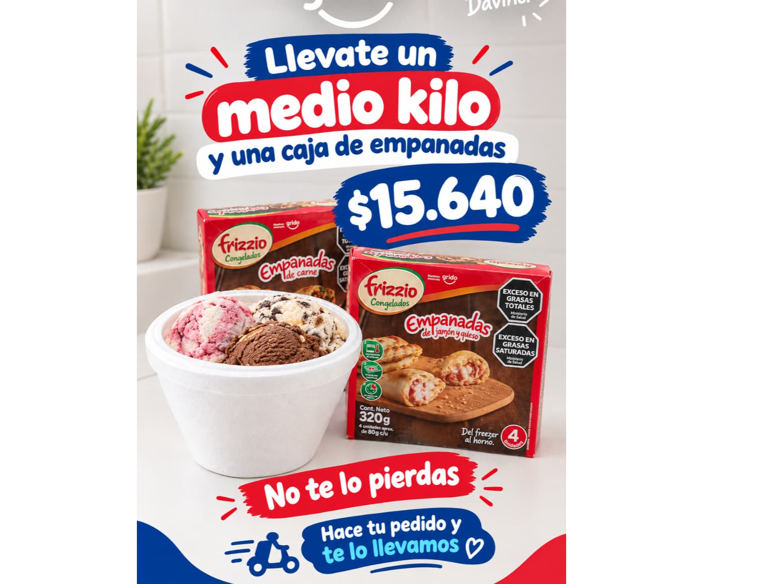 1/2 kilo + caja de empanadas