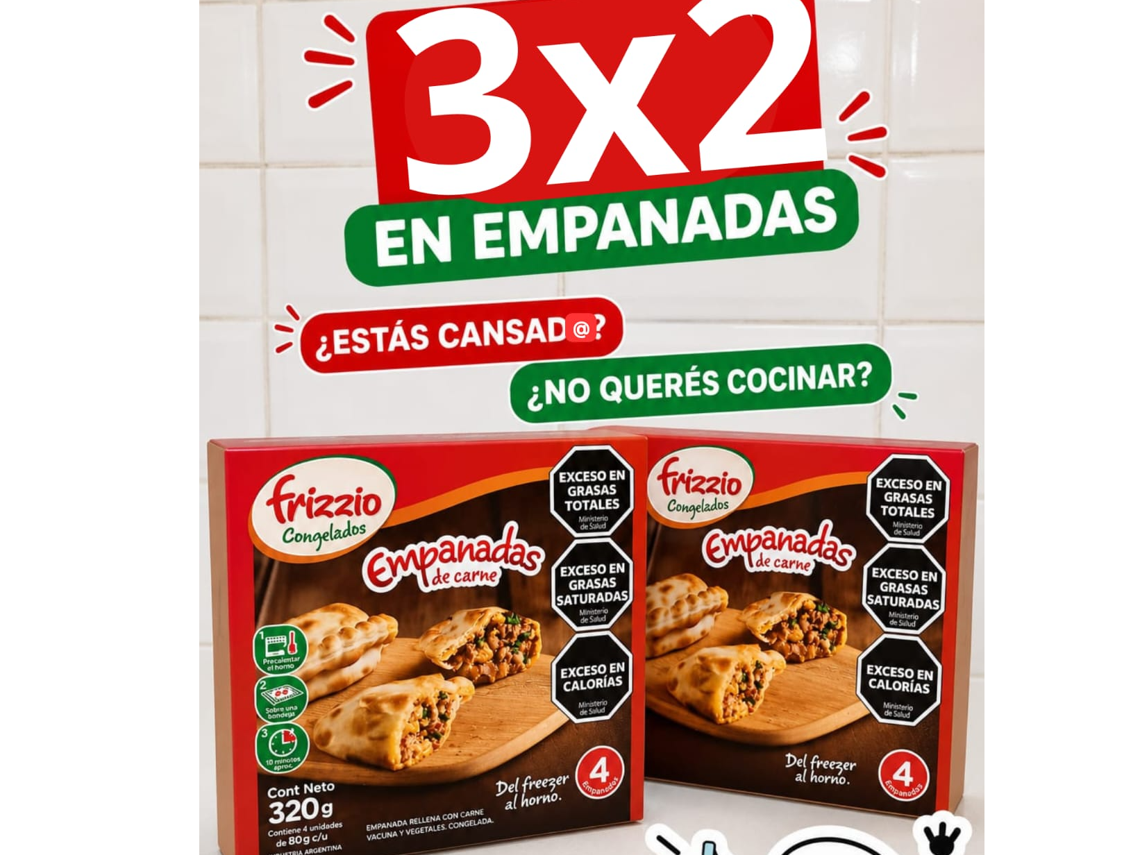 3 X 2 EMPANADAS DE CARNE