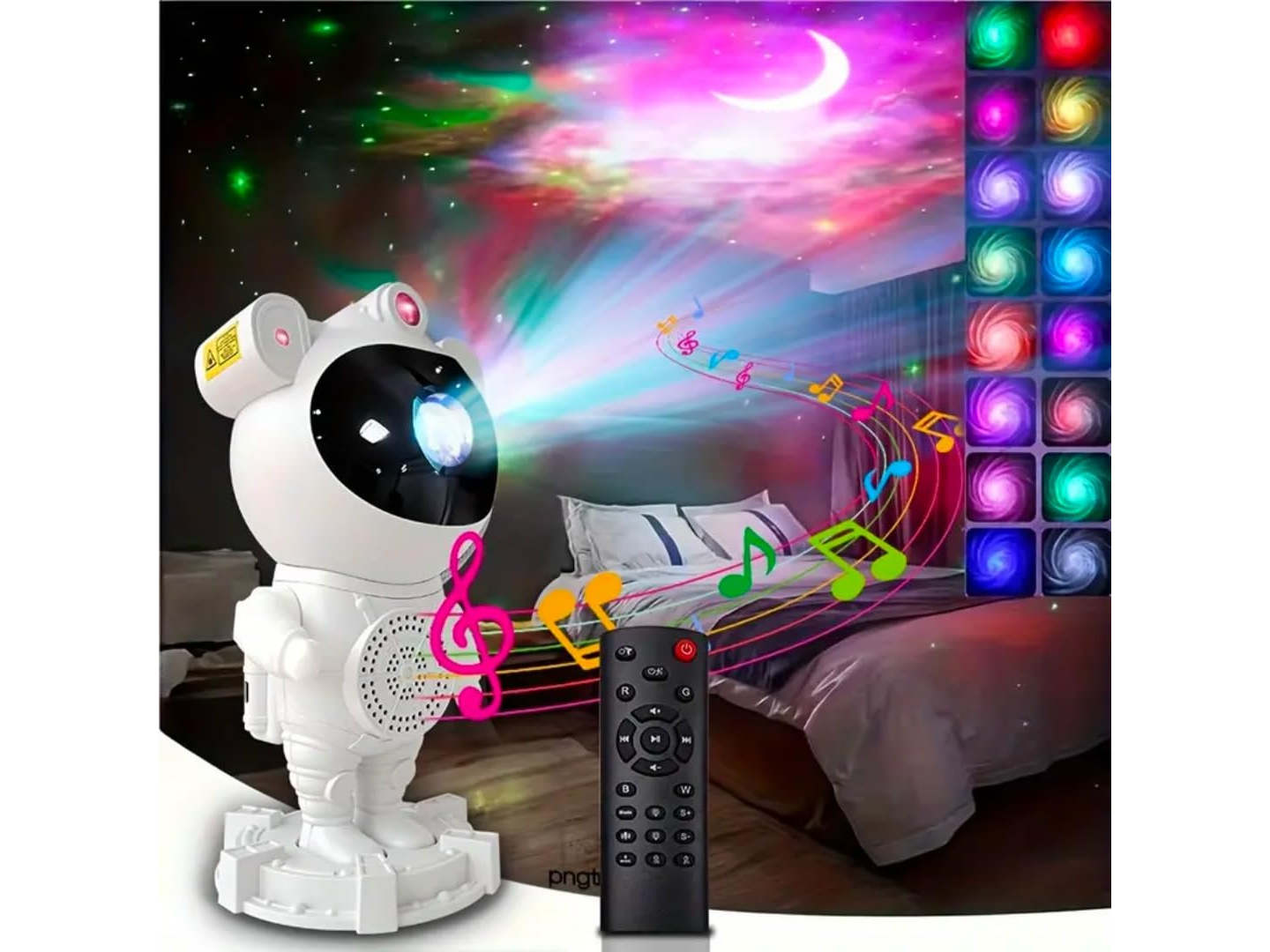 ASTRONAUTA PROYECTOR GALAXIA CON PARLANTE