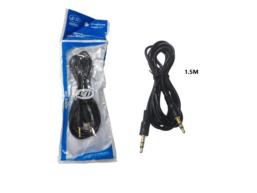 Cable Audio Auxiliar 3,5mm Stereo 1.50 Metros Plug A Plug