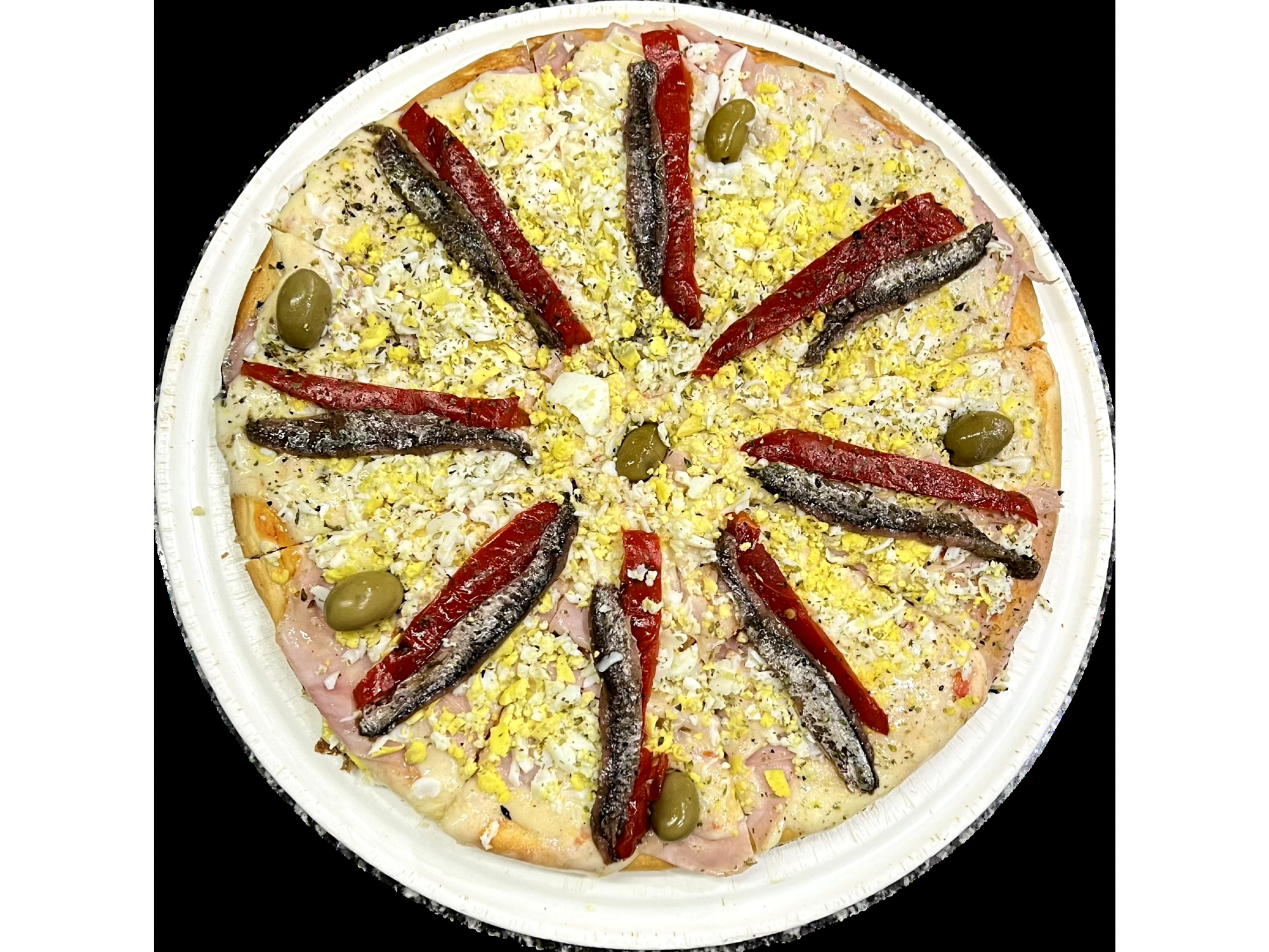 pizza especial con anchoas