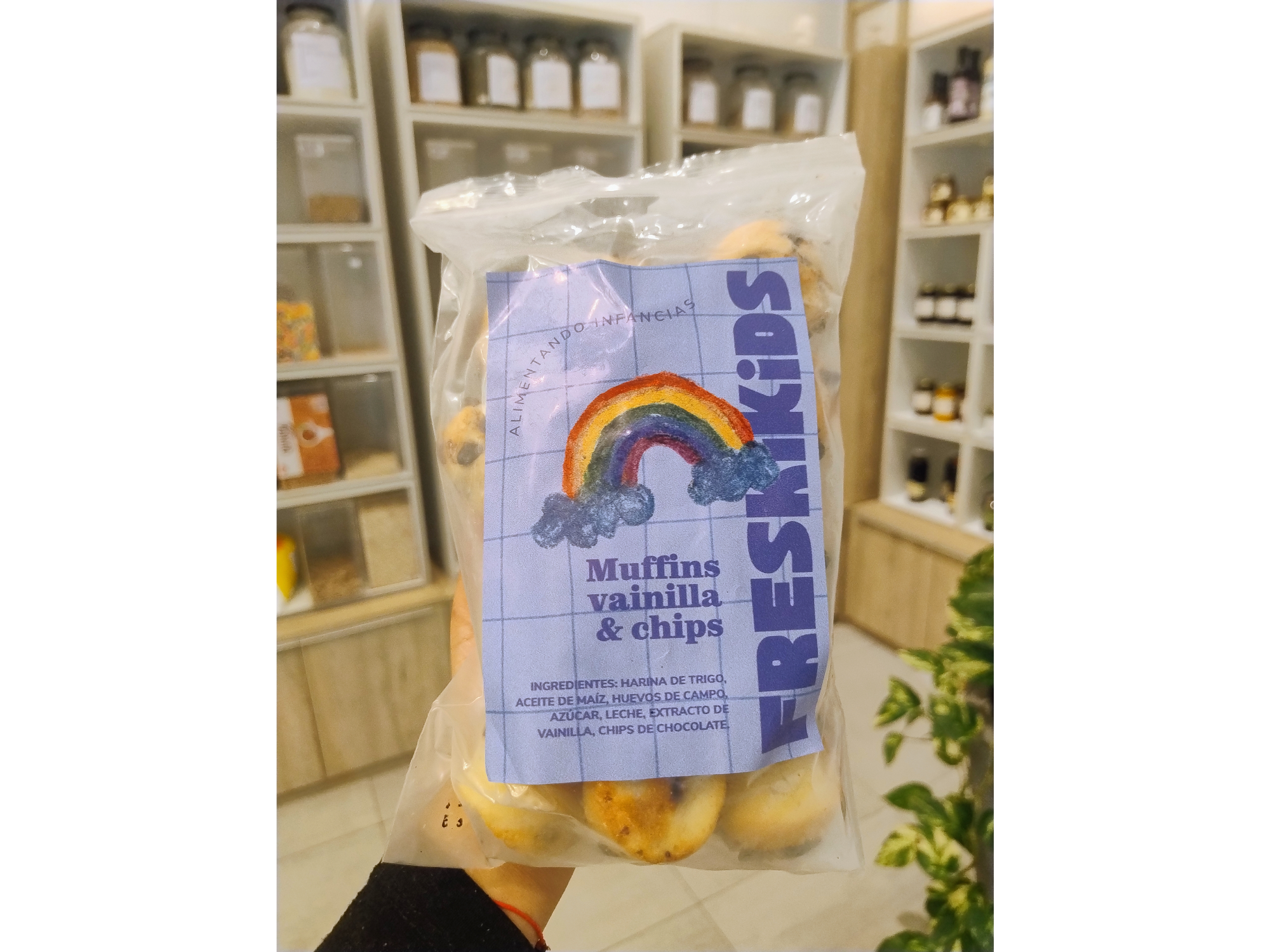 Muffins de vainilla con chips de chocolate