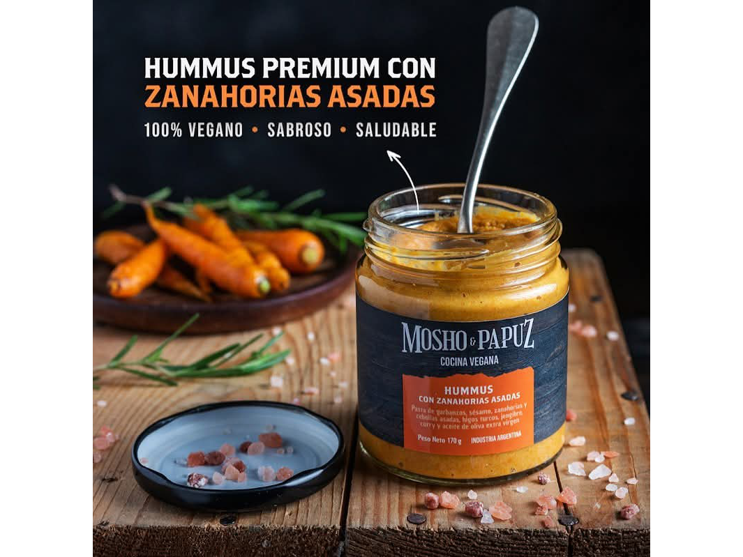 Hummus zanahoria asadas