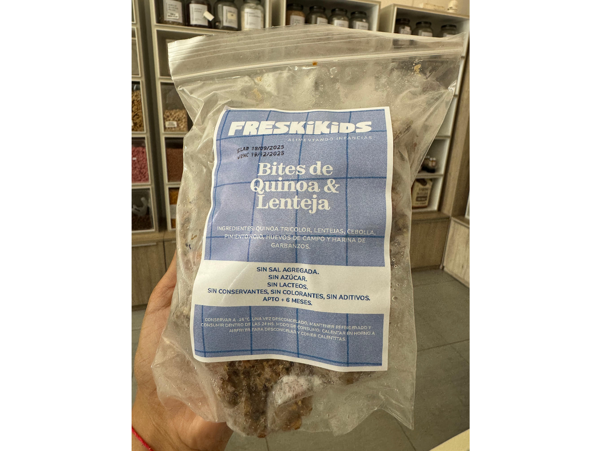 Bites de quinoa y lentejas