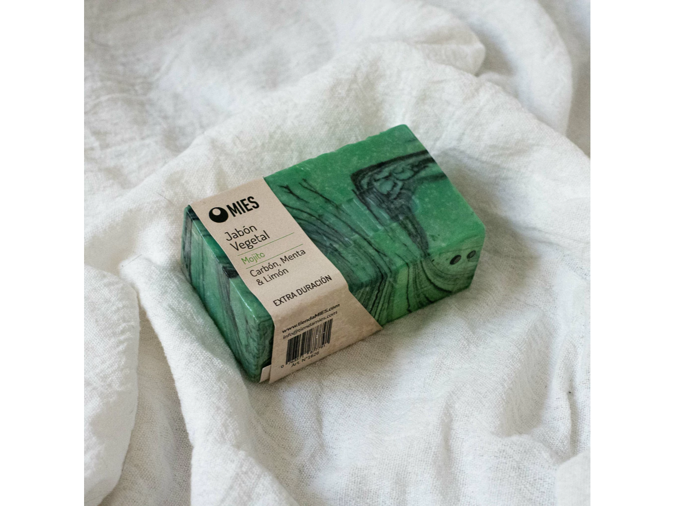 MIES Jabón Mojito (menta y limón, con carbón) 100g