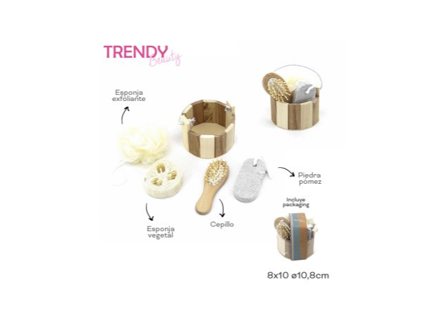 TRENDY Set de Baño (4 productos) con pack 8 x 10