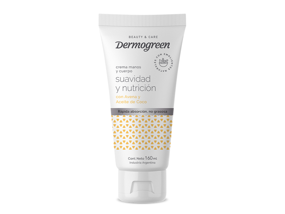 DERMOGREEN CREMA MANOS Y CUERPO SUAVIDAD Y NUTRICION 160ML
