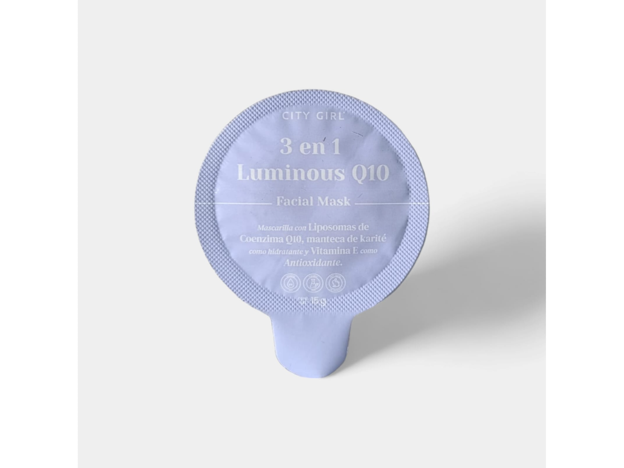 Mascarilla en pote lila 3 en 1 luminous Q10