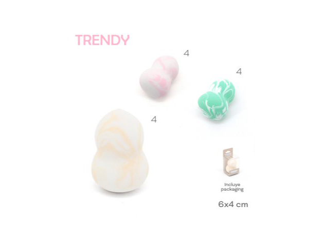 Esponja Maquillaje Trendy 6x4