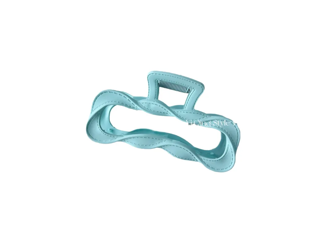 BROCHE DE PELO METALICO AZUL GRANDE