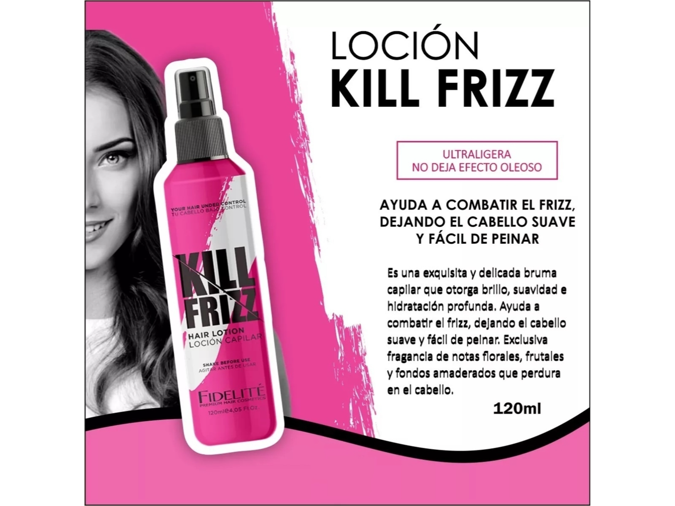 Loción kill frizz de Fidelite x 120 ml