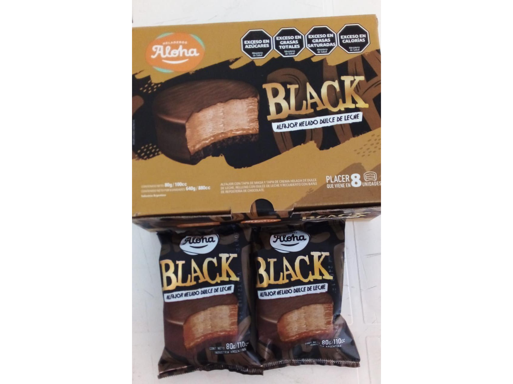 CAJA ALFAJOR BLACK DDL -GRANIZ X8 APARTIR DE 3 UND