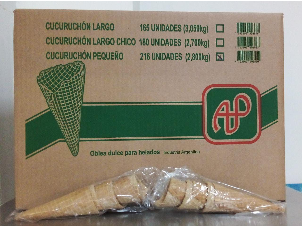 CAJA CONO CUCURUCHON PEQUEÑO X216