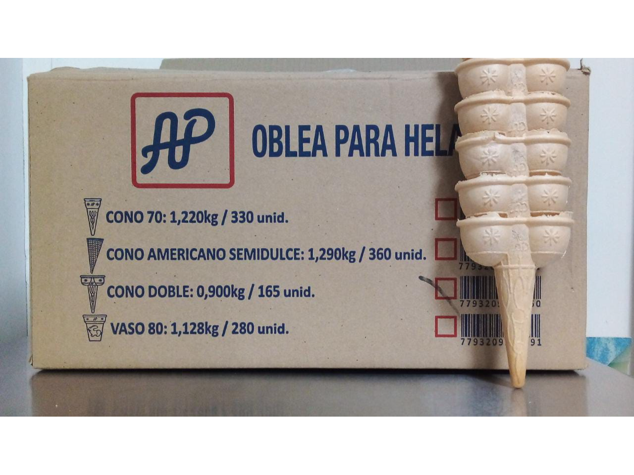 CAJA CONO DOBLE X165