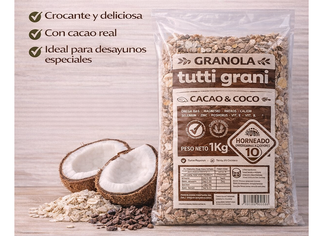 Granola CACAO Y COCO