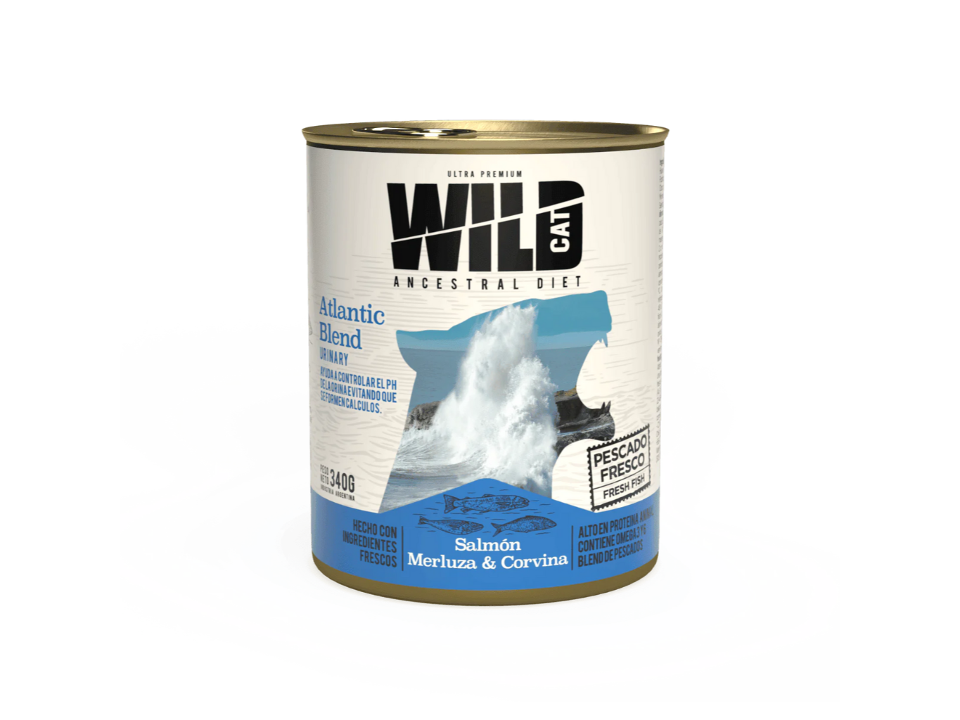 LATA WILD SALMON,MERLUZA Y CORVINA 340GR