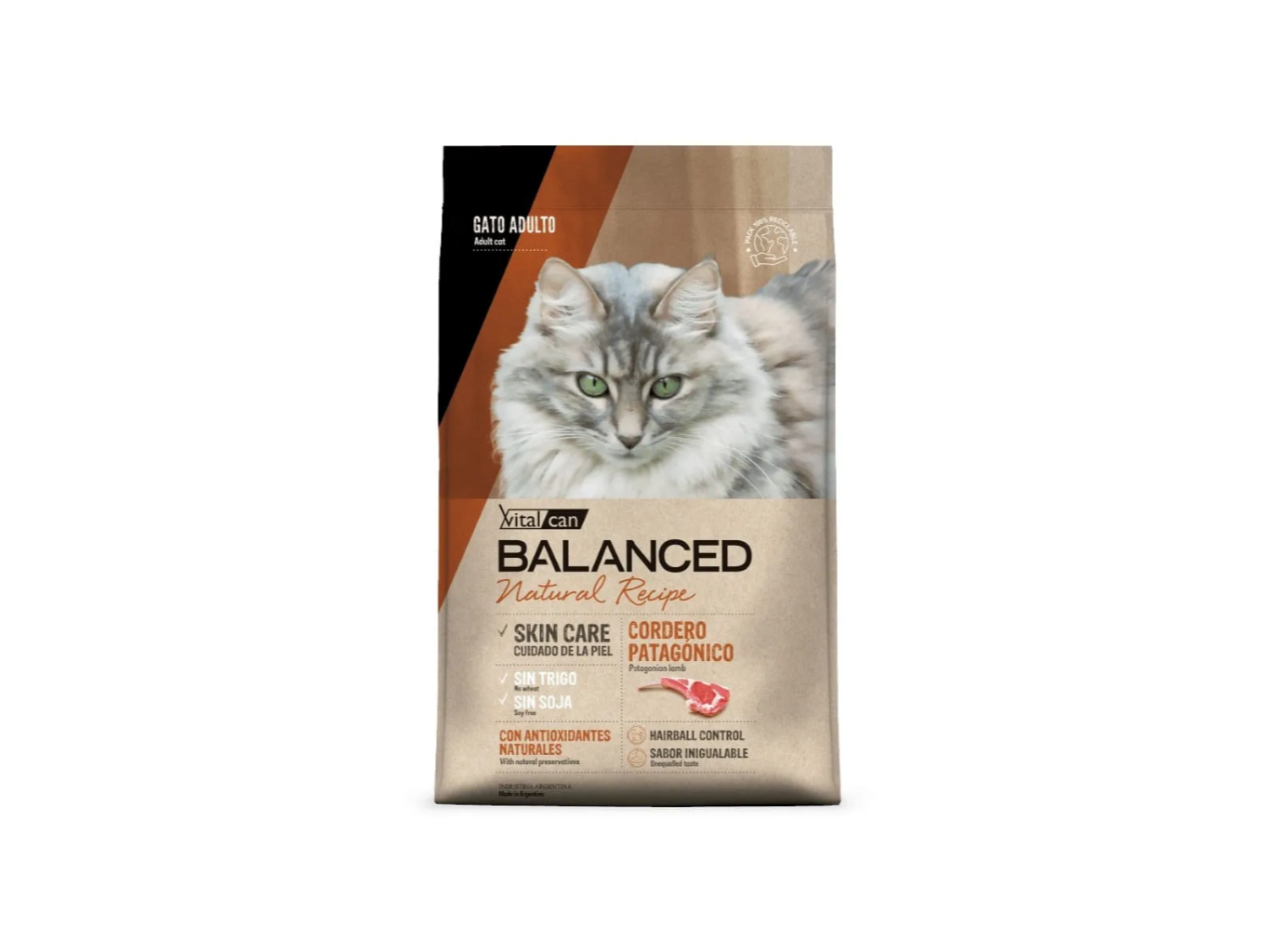 VITAL BALANCE GATO ADULTO NATURAL RECIPE CORDERO