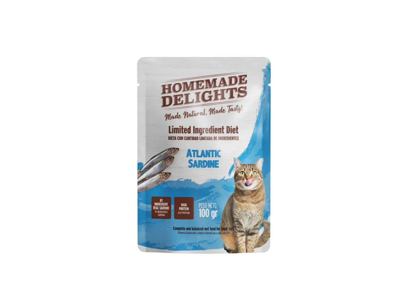 POUCH HMD ATLANTIC SARDINE ADULT CAT 100GR