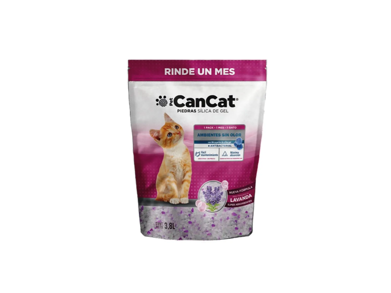 PIEDRAS CANCAT SILICA LAVANDA 3,8LTS