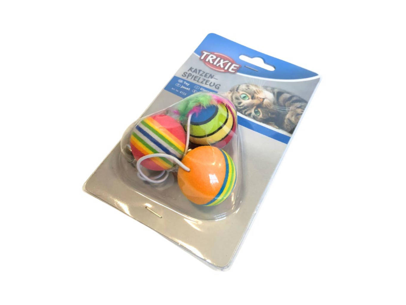 JUGUETE PARA GATO PELOTAS CASCABEL X3u