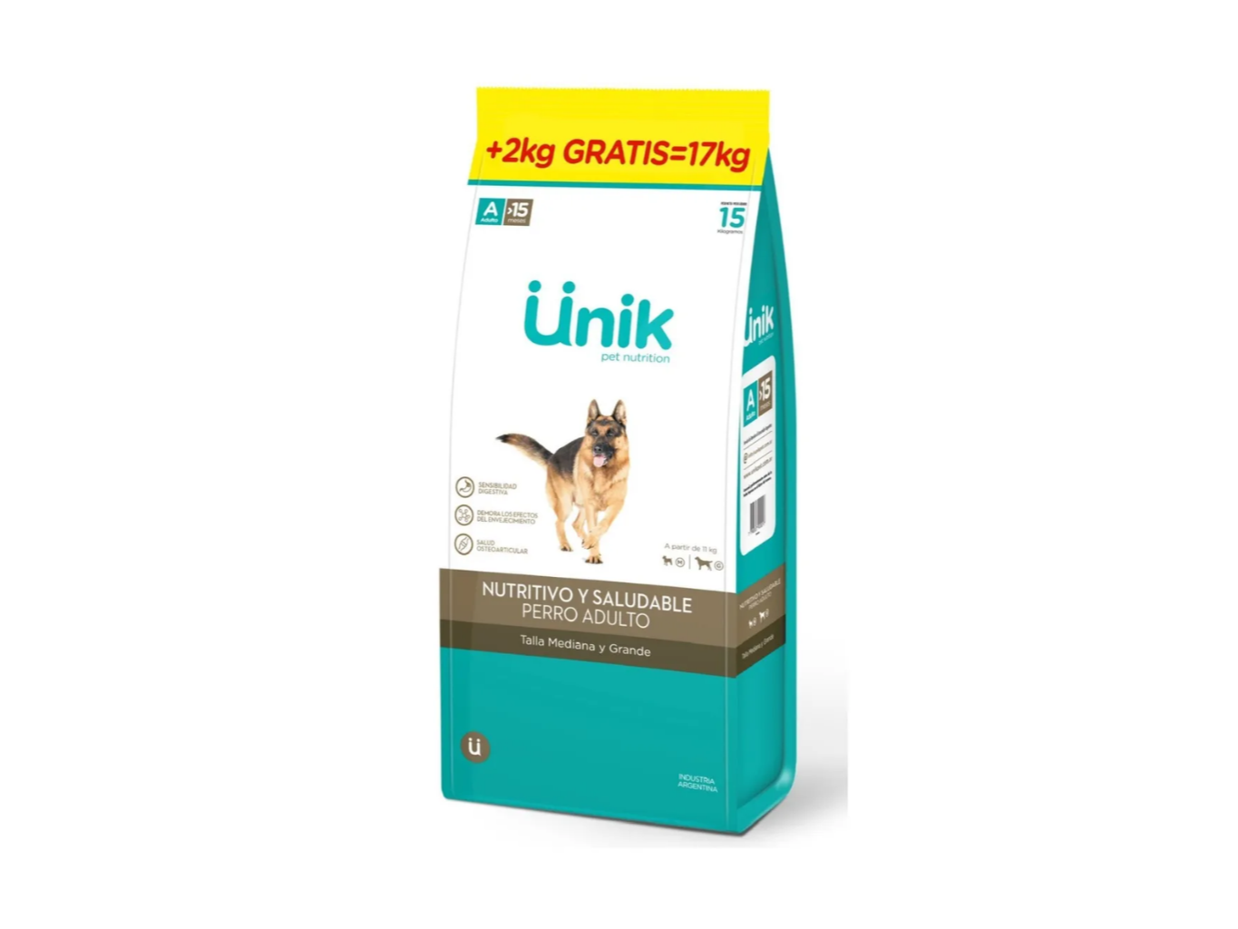 UNIK PERRO ADULTO 15KG + 2 KG