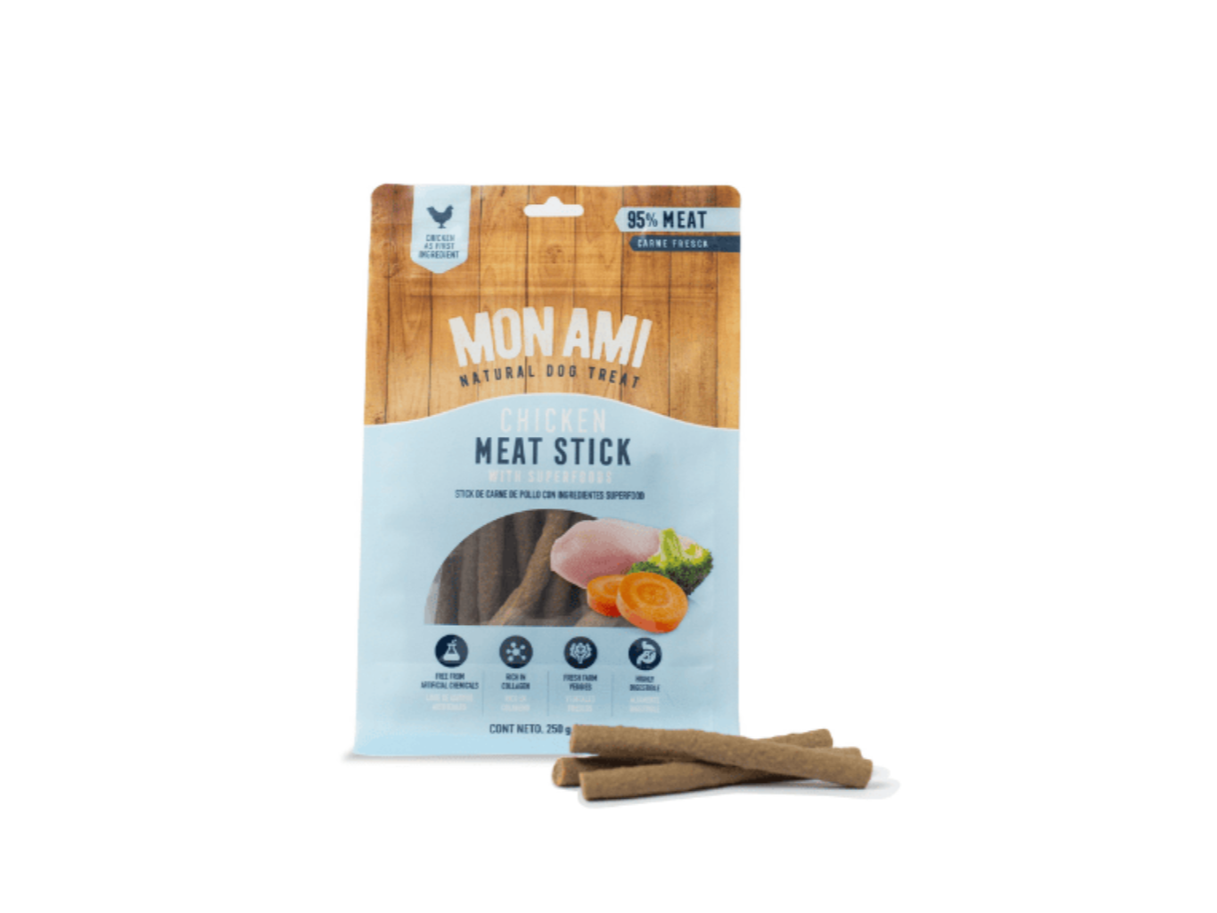 MON AMI MEAT STICK CHICKEN 250GR