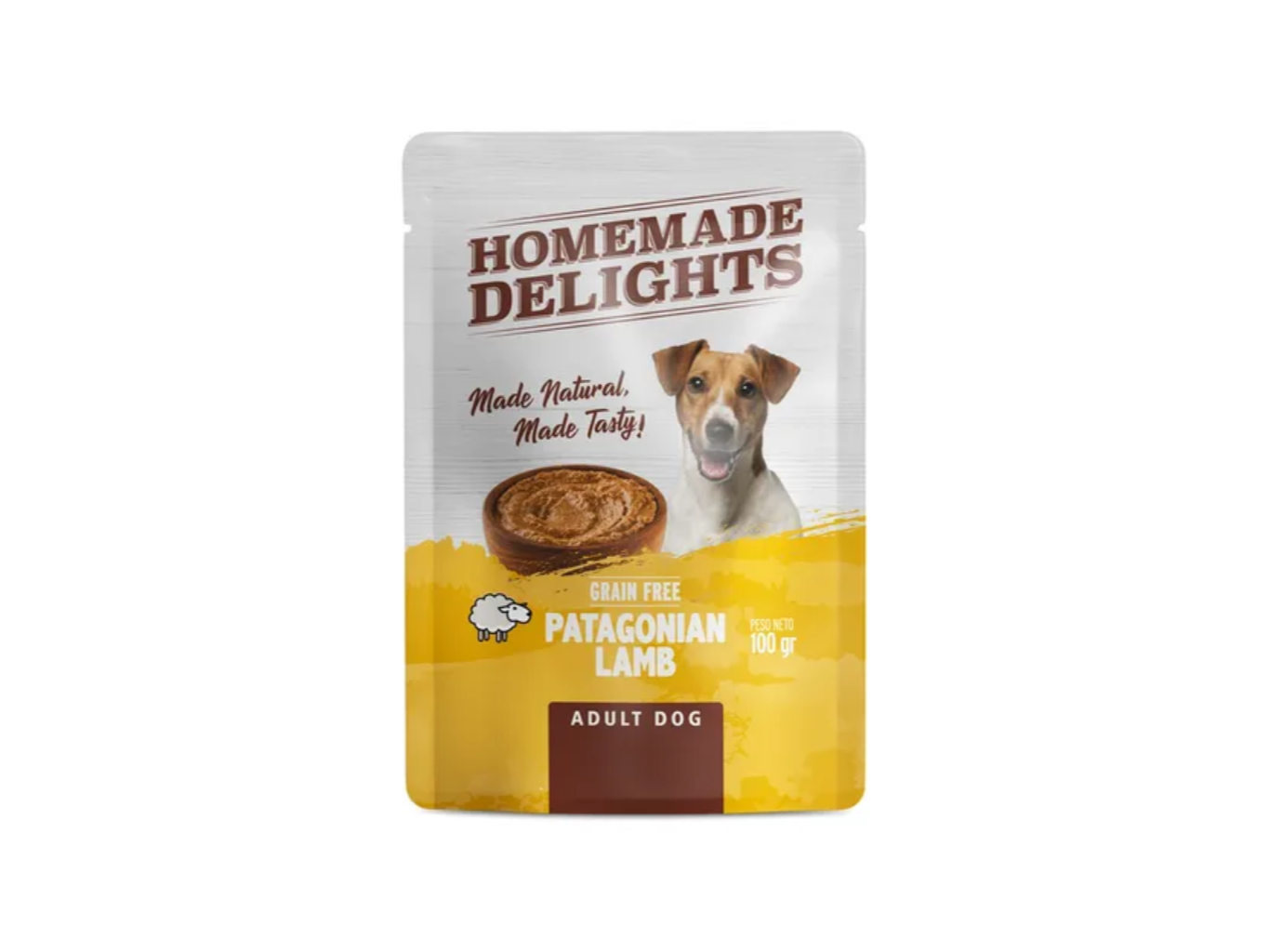 POUCH HMD PATAGONIAN LAMB ADULT DOG 100GR