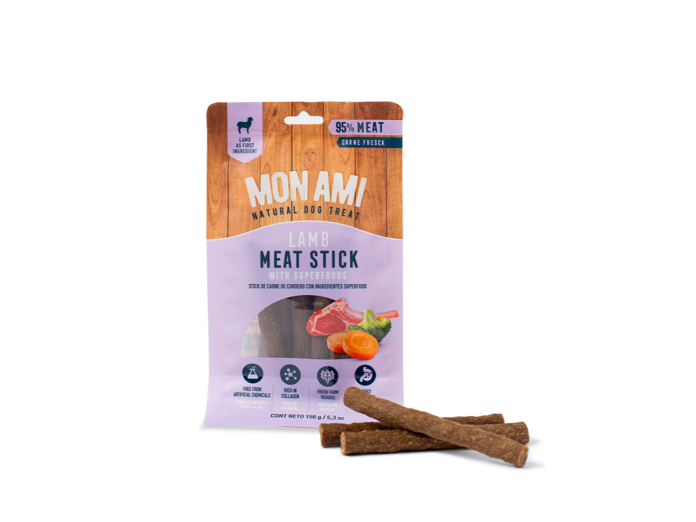 MON AMI MEAT STICK LAMB 250GR