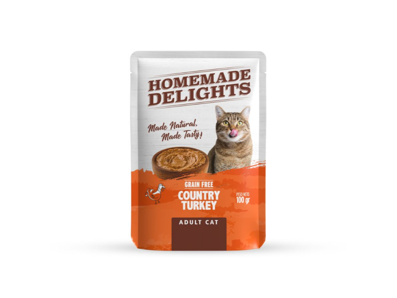 POUCH HMD TURKEY ADULT CAT 100GR