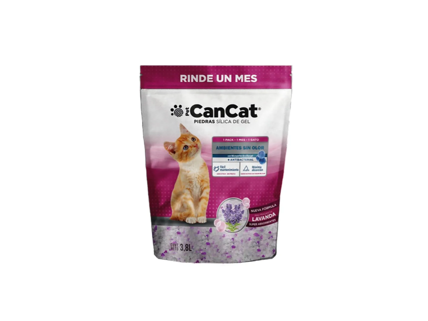 PIEDRAS CANCAT SILICA LAVANDA 3,8LTS