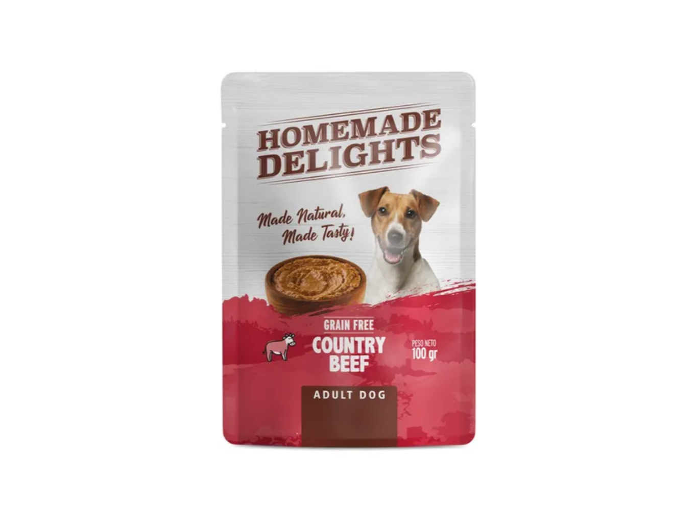POUCH HMD COUNTRY BEEF ADULT DOG 100GR