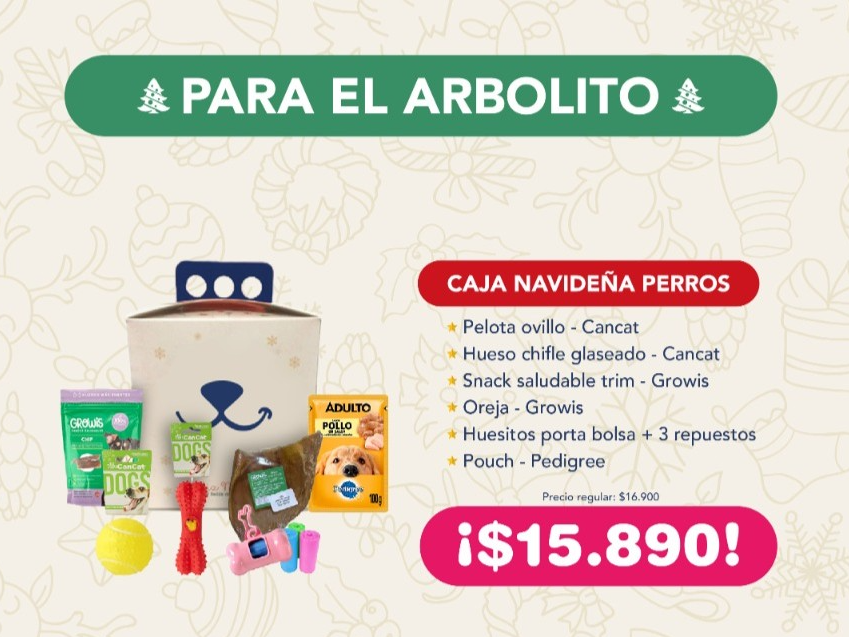 CAJA NAVIDEÑA PERROS