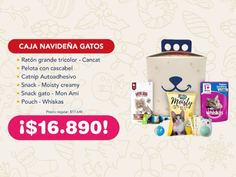 CAJA NAVIDEÑA GATOS