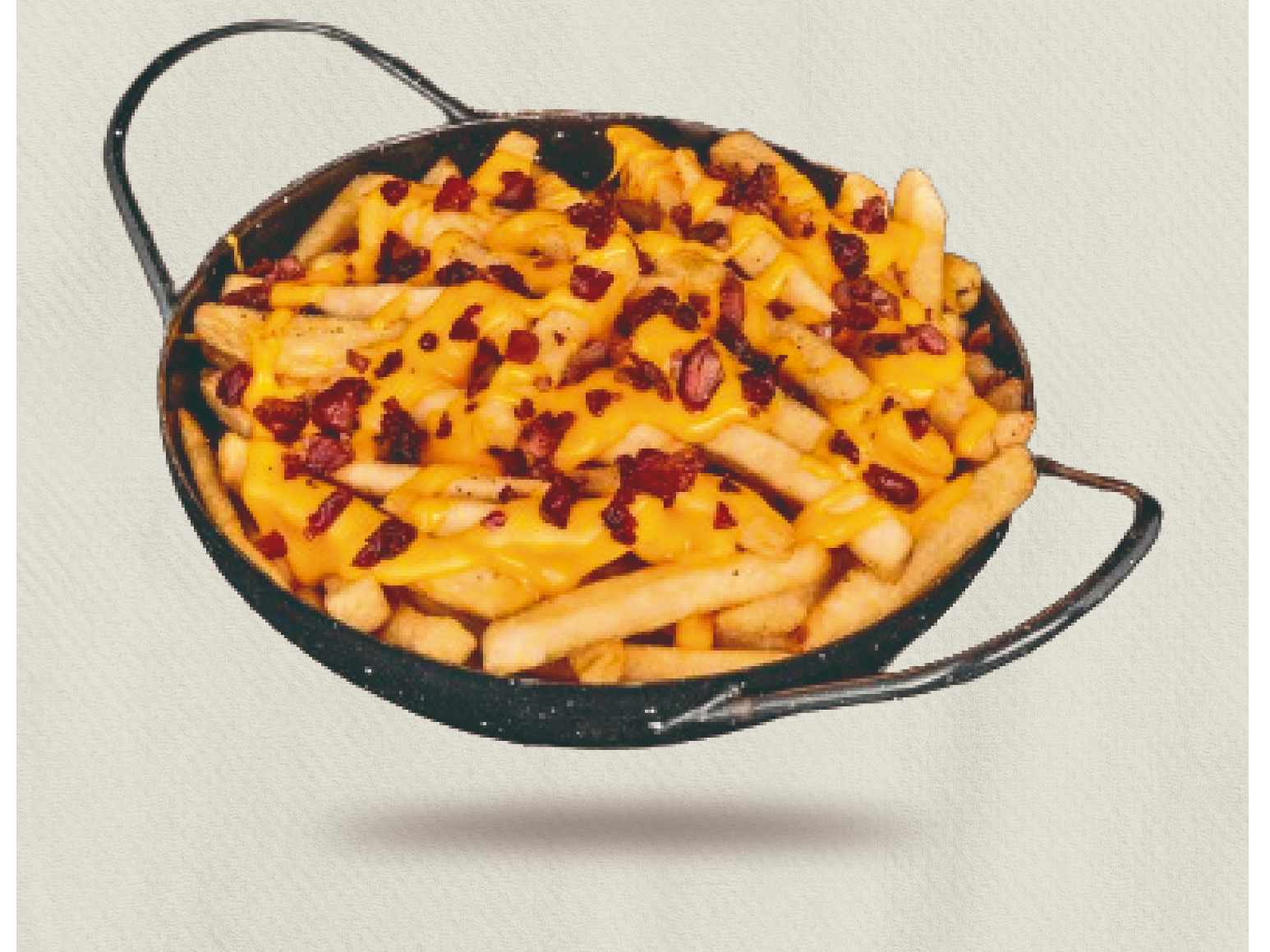 PAPAS CON CHEDDAR Y BACON