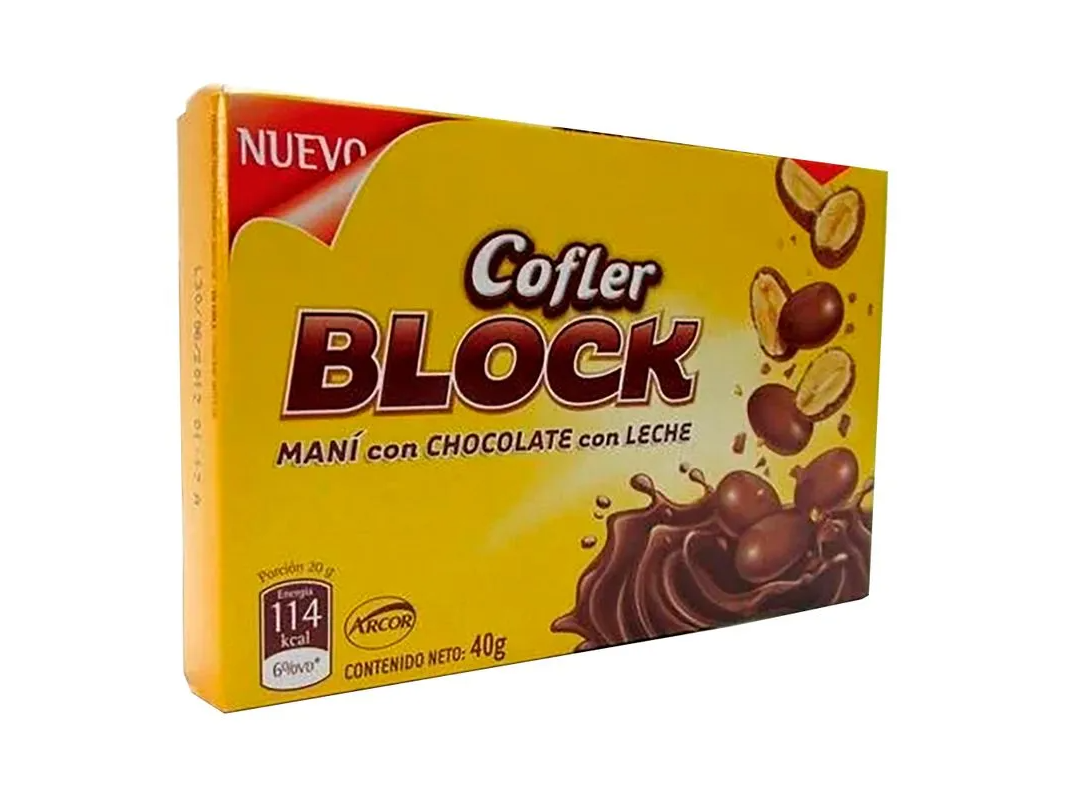 mani con chocolate block 40gr