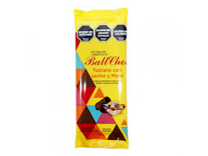 BALL CHOC TABLETAA CON MANI Y LECHE 50GRS