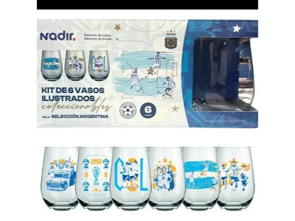 KIT x6 VASOS ARGENTINA