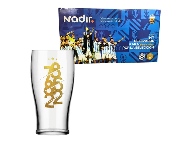 KIT x5 VASOS CERVECERO ARGENTINA