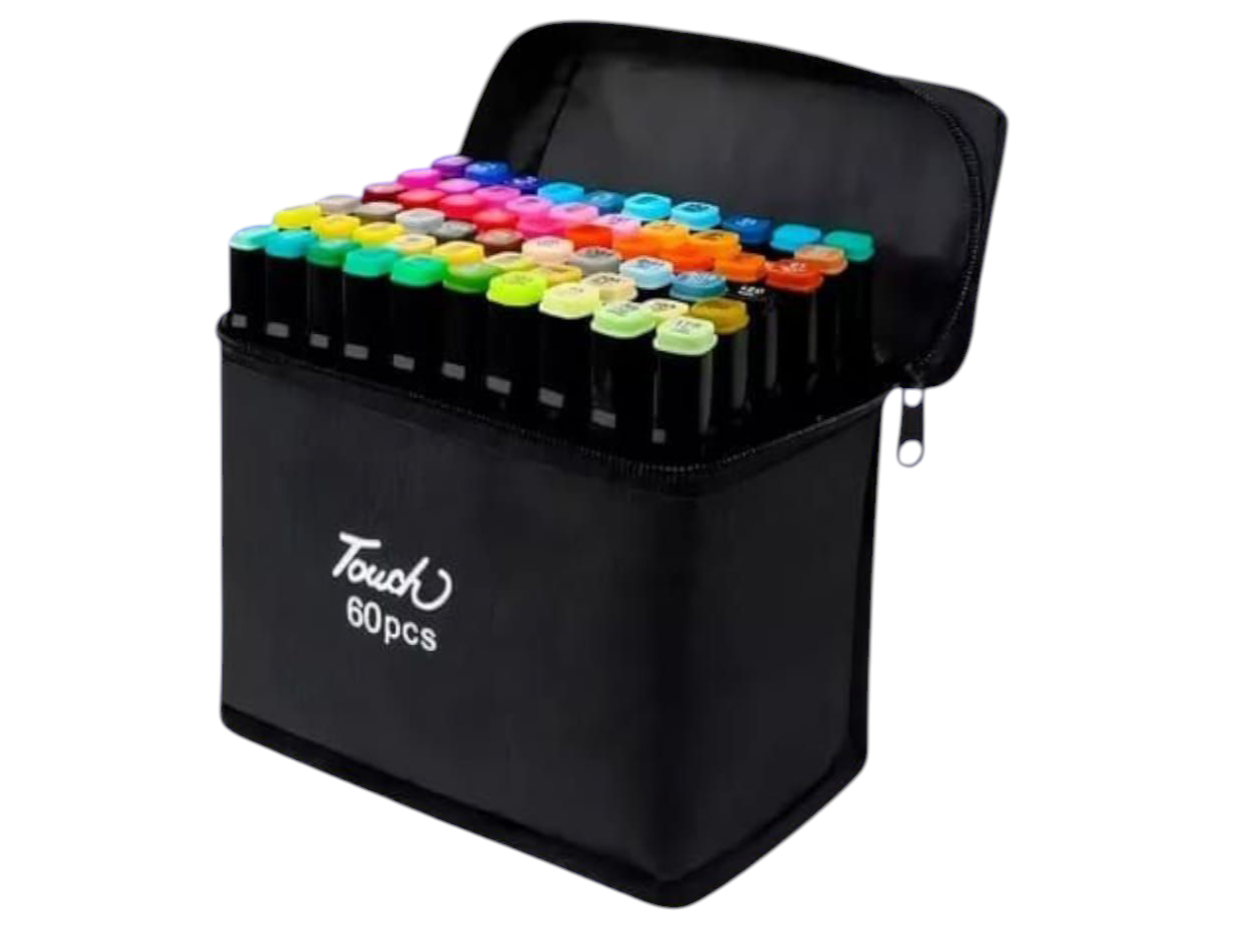 Plumones doble punta x60