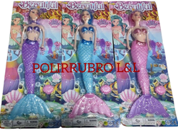 Muñeca sirena con accesorios