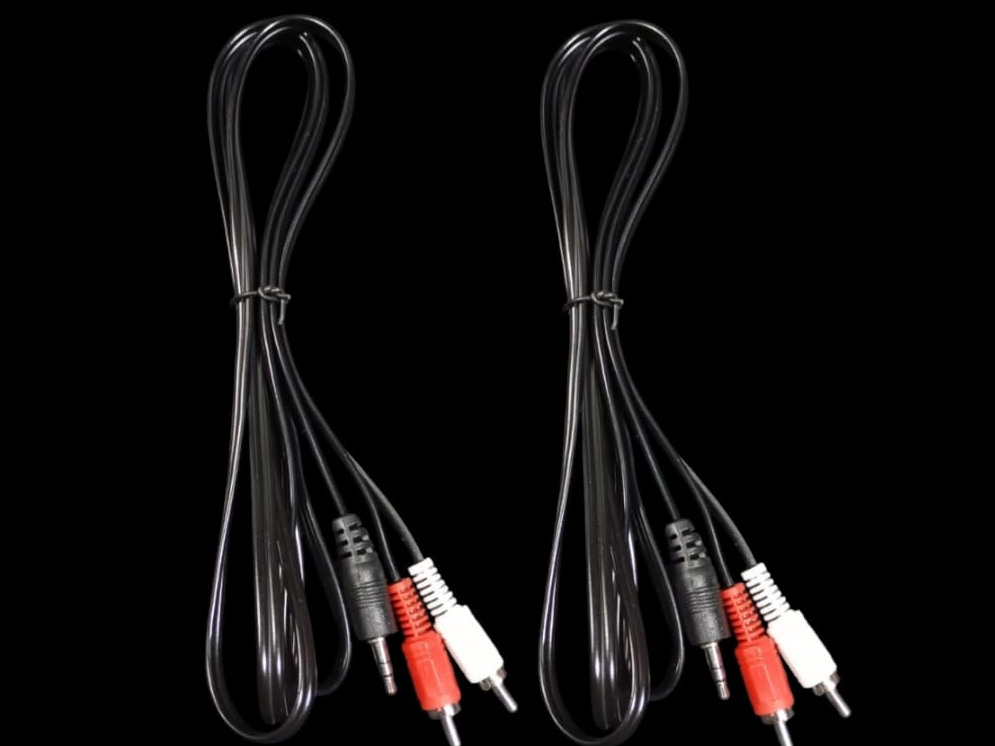 Cable auxiliar, 2 AV 1.8 mt bolsa transparente