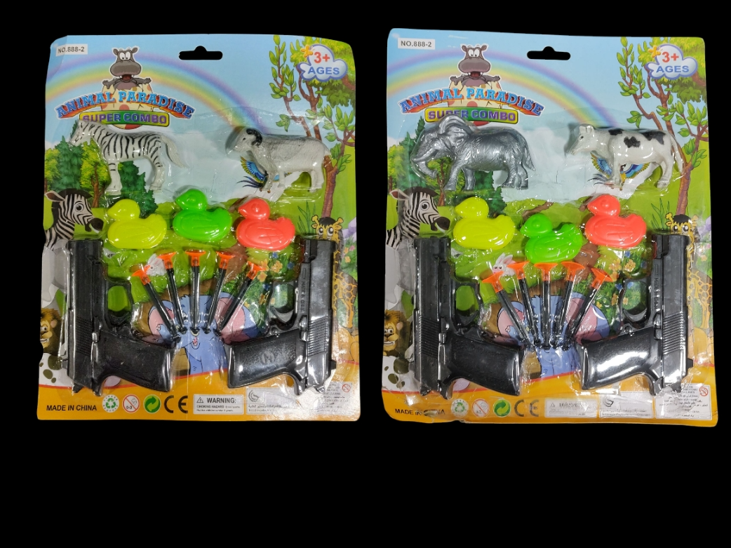 Pistola lanza dardos c/animales y patitos