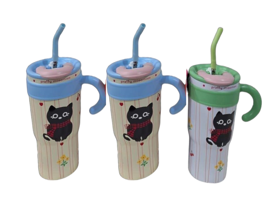 Vaso quencher gatitos a rayas
