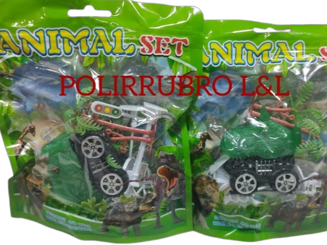 Auto dino con accesorios